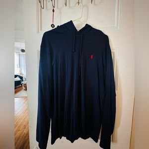 Polo Ralph Lauren navy blue long sleeve shirt / hoodie - excellent condish!